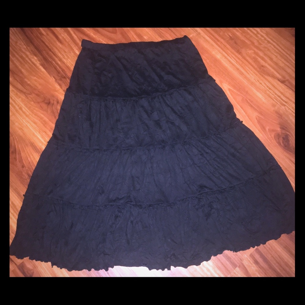 Knit Black ruffle skirt